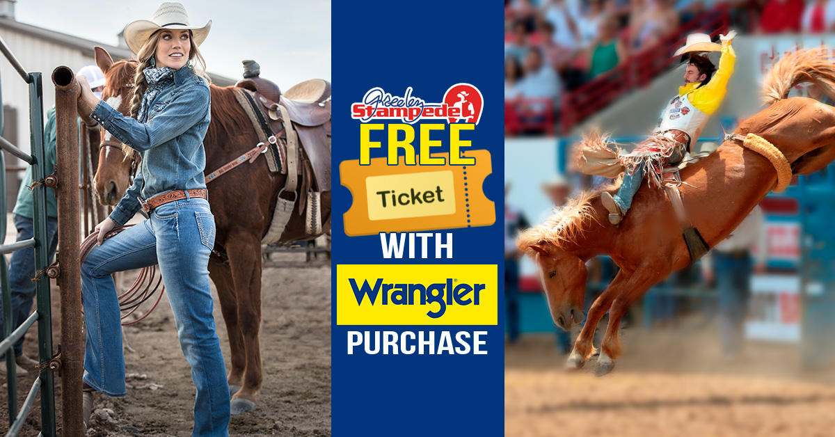 Buy Wrangler Get FREE Tickets to Greeley Stampede 2019!